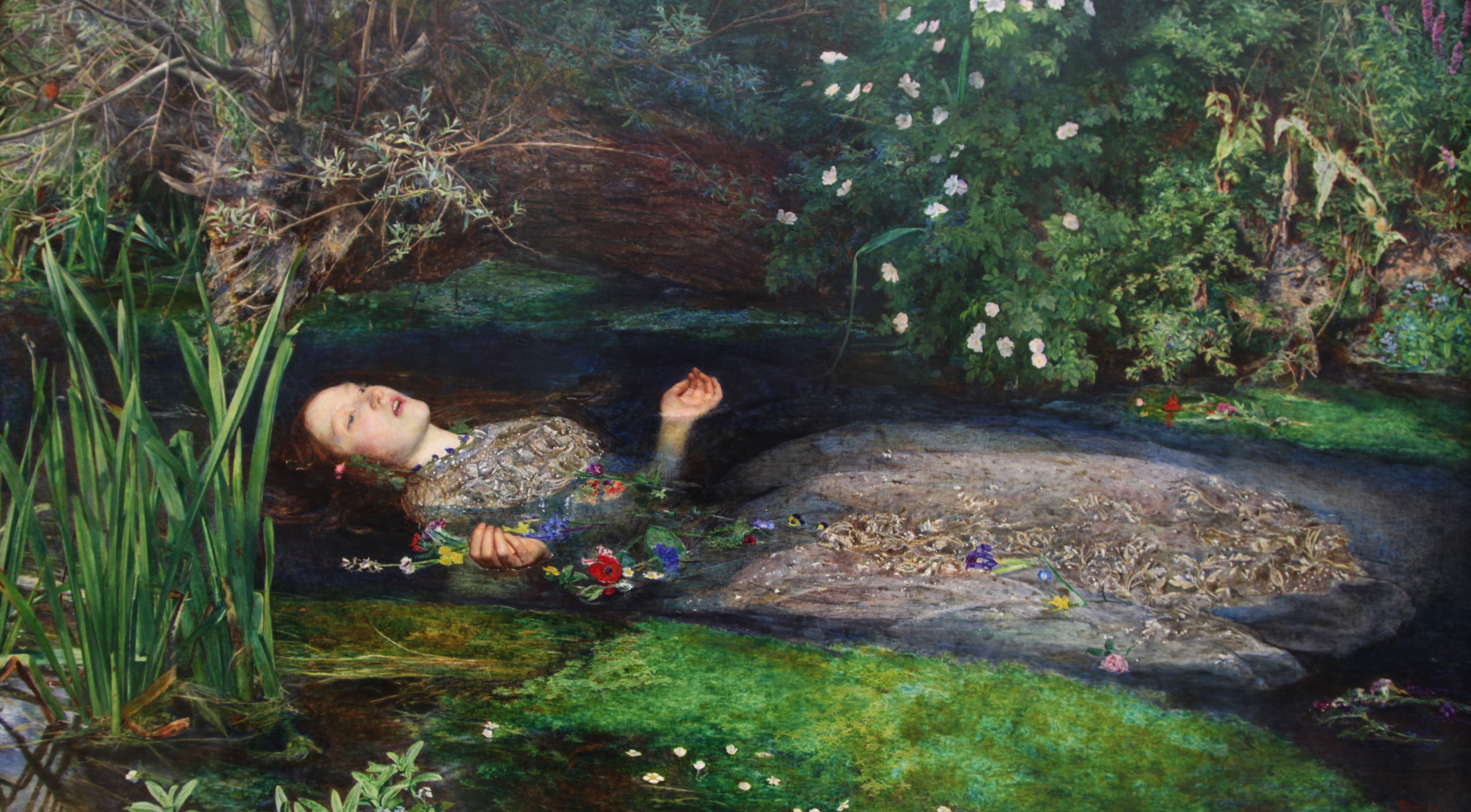 orphelia is in a river